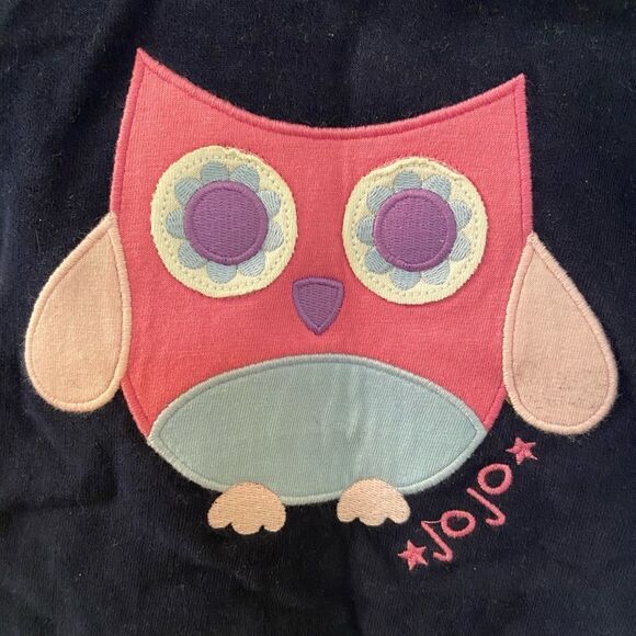 JoJo Maman Bébé Hooded Sweatshirt Owl Applique Reversible Size 0-3 Months - Picture 6 of 9